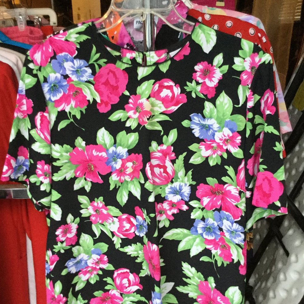 Tan Jay Mix 'N Match Two Piece Set Blouse and Skirt - Floral Print